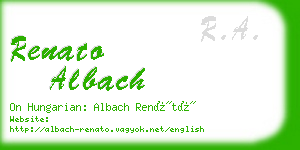 renato albach business card